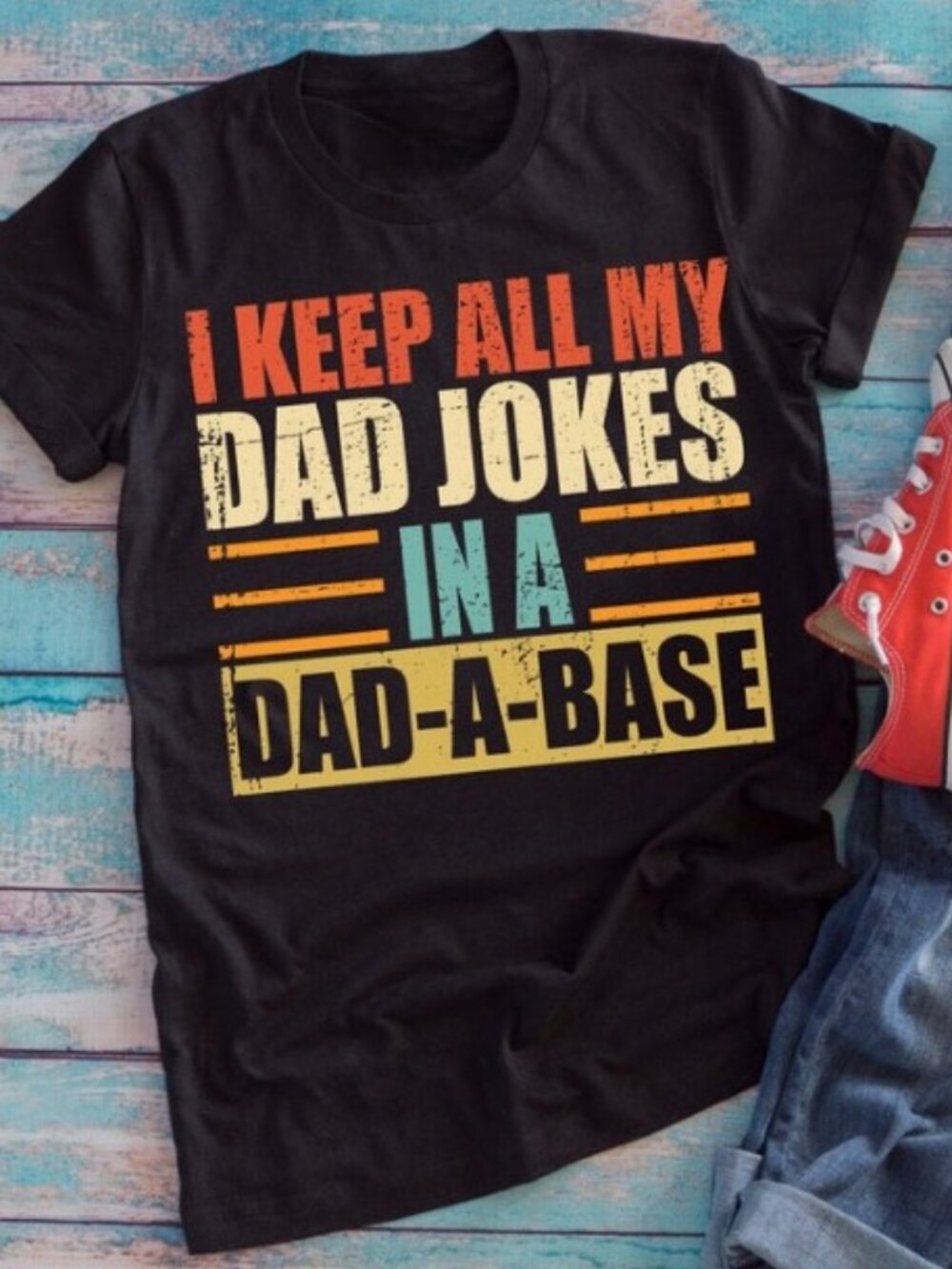 Dad-A-Base T-Shirt, Funny Programmer Dad Jokes Shirt
